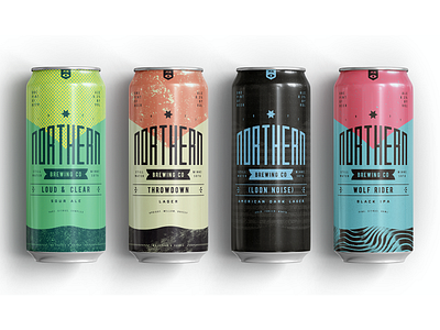 Northern Brewing 4 beer beer can branding packaging texture