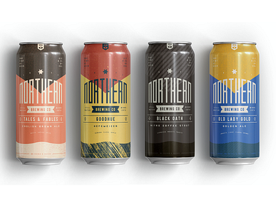 Northern Brewing 6 beer beer can branding packaging