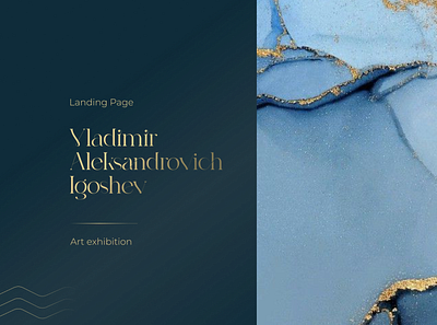 Cover for the art exhibition website art gallery landing page ui ux web design