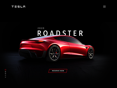 Redesign of Tesla Roadster Landing Page