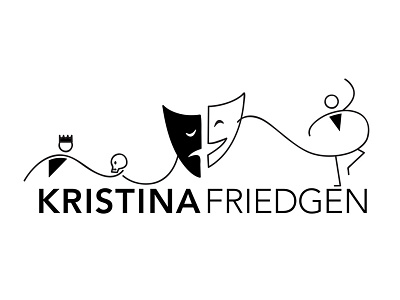 Logo Design for Kristina Friedgen: Acting Coach acting actor coach logo logo design theatre