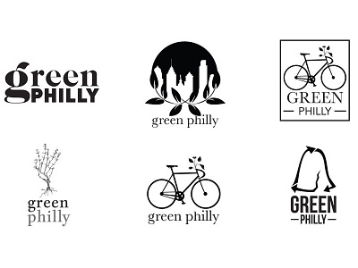 Green Philly Logo Explorations bicycle bike city environmental green logo philadelphia philly small business