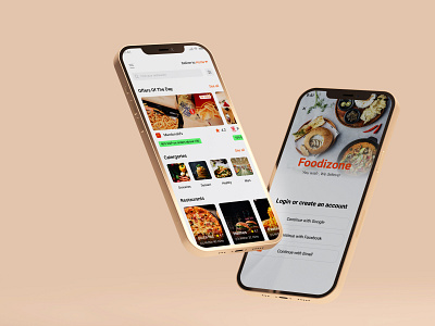 FOOD APP app delivery food graphic design mobile orange ui ux
