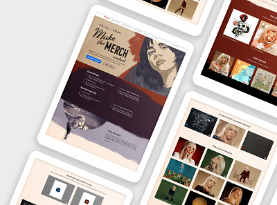 Billie Eilish Make the Merch Website adobe design photoshop ui xd
