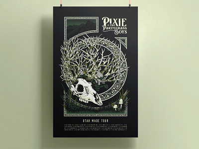 Utah Made Tour – Deer Skull Poster art design illustration poster typography