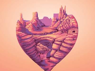 Bears Ears Poster- Top design environment illustration painting