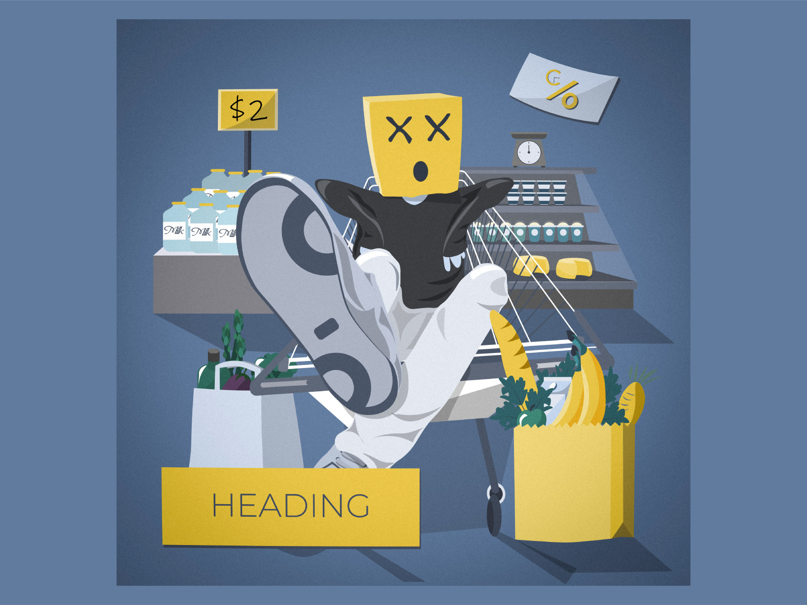 Ghost shopper by Maya on Dribbble