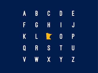 MN Alphabet creative design illustration minnesota typography