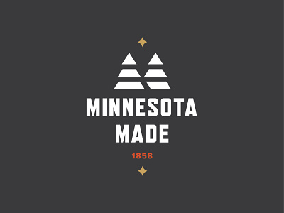 Minnesota Made Badge badge clothing design illustration logo trees