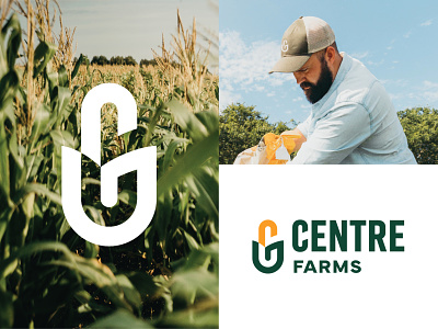 Centre Farms Logo branding c corn creative farm farming illustration logo logo design monogram typography