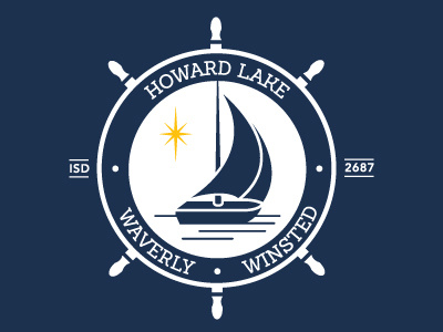 HLWW School District academics badge boat highschool logo school typography