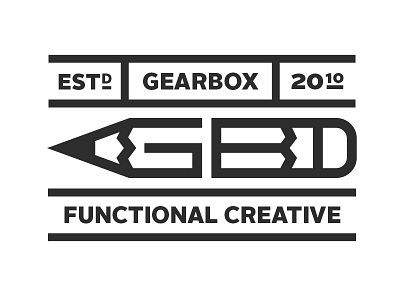 Gearbox Badge #2 b badge g line mono weight monogram pencil