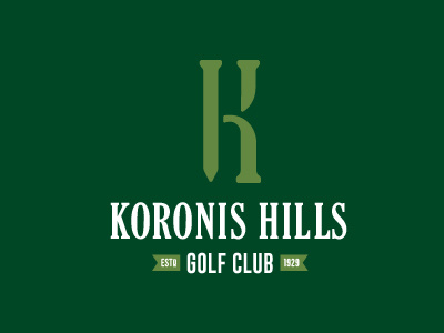 Koronis Hills Golf Club golf golf club golf tee green h k logo monogram tee