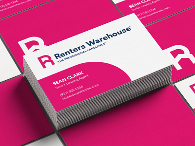 Renters Warehouse Project creative home house logo management monogram pink property r typography warehouse