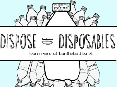 Psa Paper dispose of disposables drawn photoshop water bottles