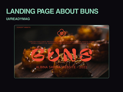 Landing page about Buns | UI/READYMAG figma landing mobile design readymag ui web design
