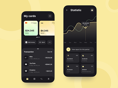 Finance App Dark Mode