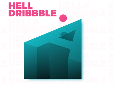 Hell o Dribbble :D a bounce dribbble first hello illustration shot