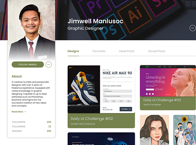 Daily UI Challenge #06 | User Profile design graphic design illustration ui