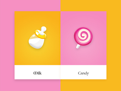 Food Icon candy card drink food game icon kid logo milk pink sweet ui
