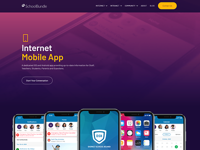 SchoolBundle - Mobile App design ui website