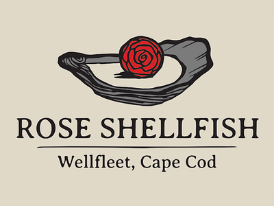 Rose Shellfish Rejected Logo cape cod logo massachusetts mussels oysters redesign shellfish wellfleet