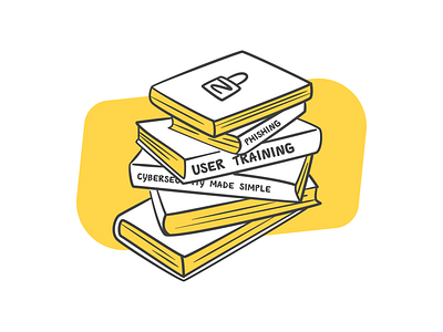 Stacked Books Illustration