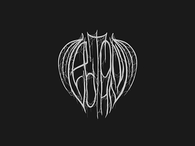 Elton John but metal af evil gross lettering logo metal procreate spooky