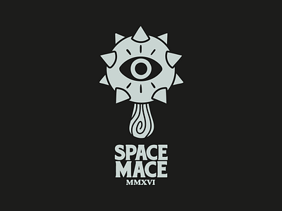 Space Mace Logo eye game indie games logo mace space type video games