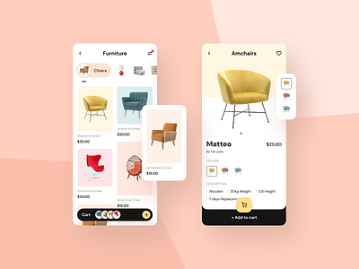 Furniture E-commerce App furniture ui design