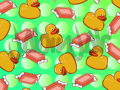 Duck soap patern background citypop clean flat graphic design illustration pattern popart vibe wash