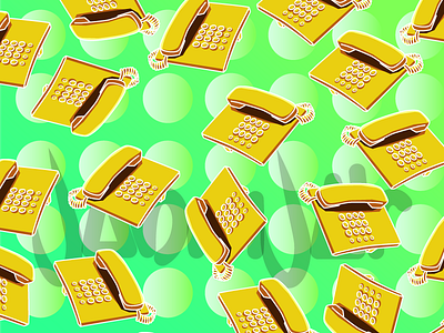 give me a call background design graphic design illustration pattern popart