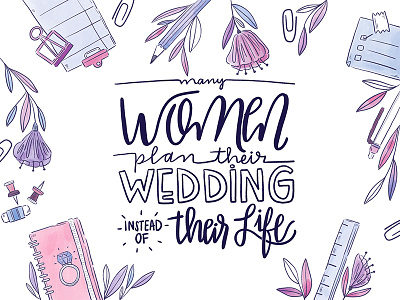 Women Plan feminist girl lady lettering orlando pink plan planning wedding woman women
