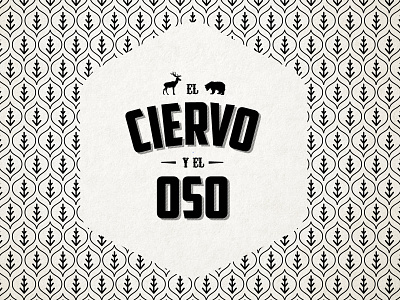 El Ciervo y El Oso animals branding identity logo pattern solid