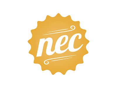 Nec Logo badge identity logo ornaments yellow