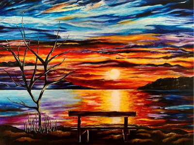 Sunset (acrylic painting)