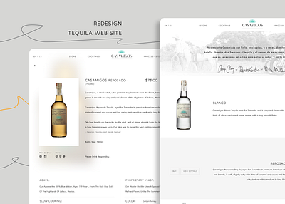 Tequila website -Redesign design drink bar figma redesign tequila ui