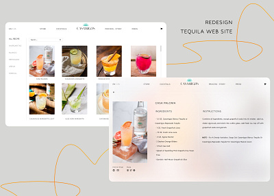 Tequila website -Redesign design figma tequila ui web design website
