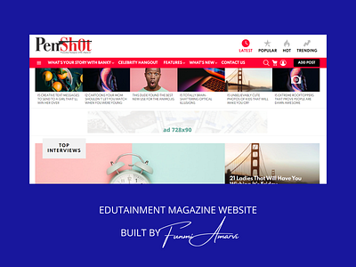 Edutainment Magazine Website Build and Content Development content development copywriting website design website development wordpress website