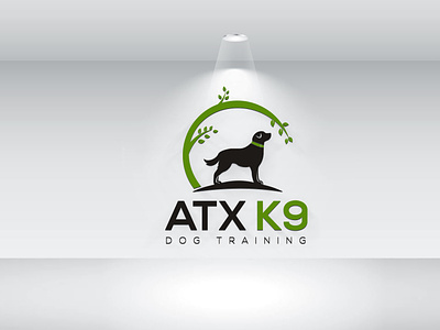 ATX K9 animal logo creative logo design graphic design illustration logo natural logo pet logo pet training logo
