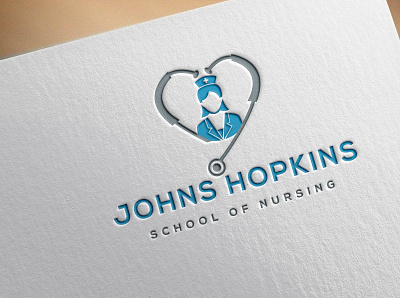 Johns Hopkins creative logo design drop logo graphic design illustration logo modern logo nursing logo nursing training center logo vector