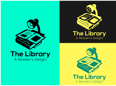 The Library 3d animation bookstore branding creative logo design drop logo graphic design illustration library logo motion graphics store logo ui vector