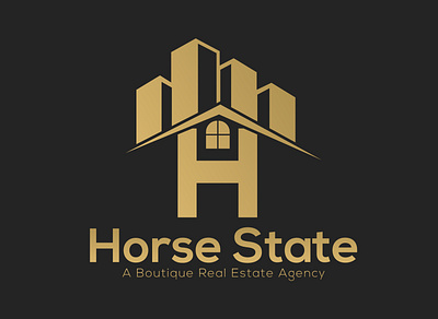 Horse State 3d animation branding construction logo creative logo design drop logo graphic design illustration logo motion graphics property logo real estate logo ui vector