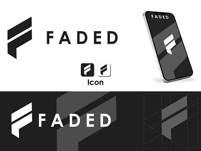 FADED 3d animation app icon branding creative logo design drop logo graphic design illustration logo logo design minimalist logo modern logo motion graphics ui vector