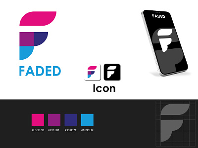 FADED 2 3d animation app icon branding creative logo design drop logo graphic design illustration logo logo design mnimalist logo modern logo motion graphics ui vector