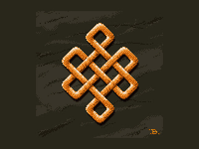 Endless Knot dithering fantasy jewelry pixel pixel art shading