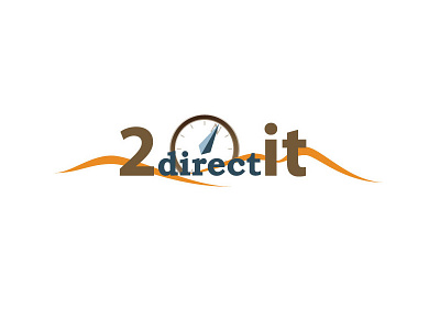 2directIT logo identity identity design information technology it logo logo design logotype project management typography