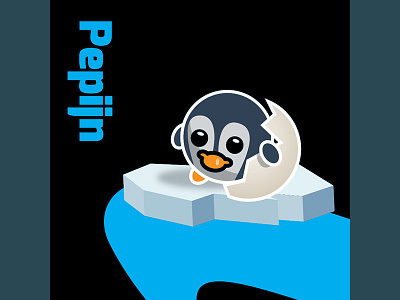 Pepijn - Birth Announcement animal birth birth announcement children cute family ice penguin print