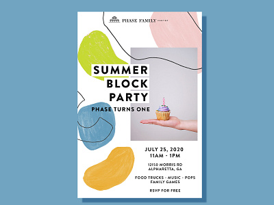 Summer Block Party Promo invitation print design