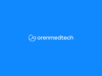orenmedtech - logo for medical company blue branding graphic design identity logo medical medicine minimal tech typography white